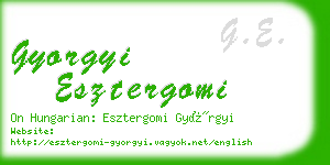 gyorgyi esztergomi business card